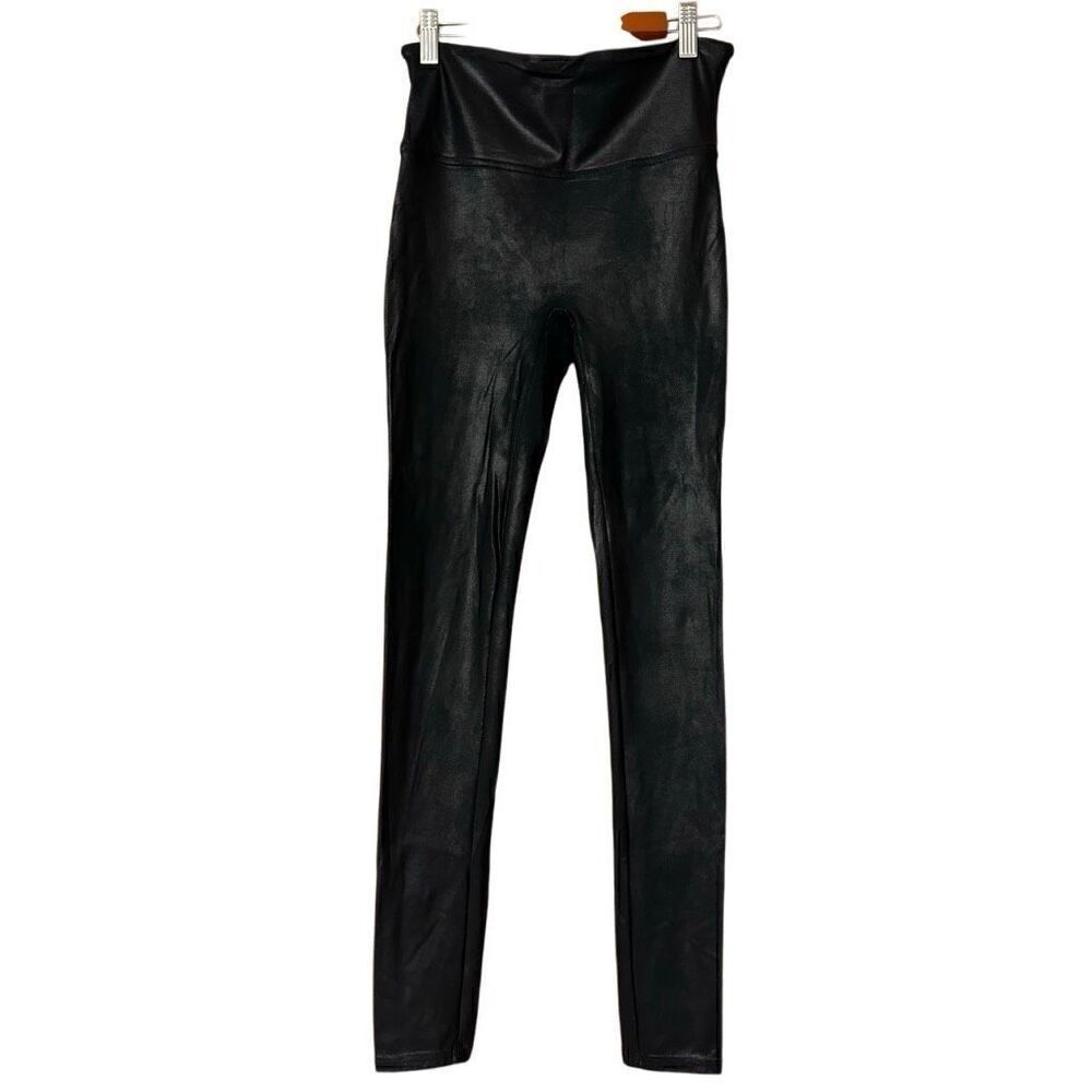 SPANX Faux Leather Leggings in Black size M